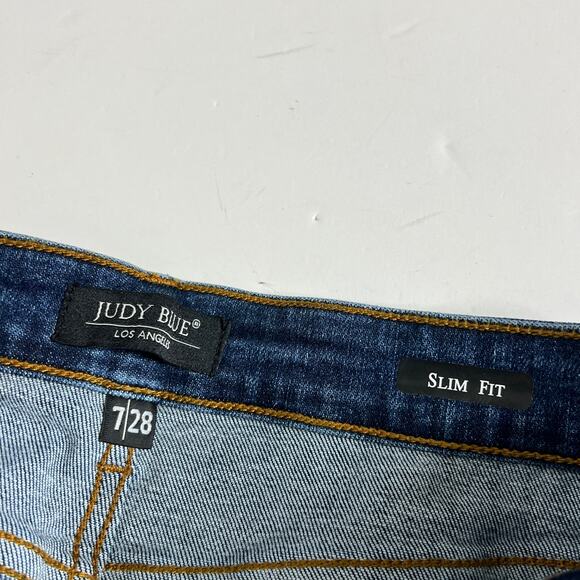 Judy Blue Slim Fit Dark Wash Stretch Denim Jeans Size 7/28 - Picture 3 of 12